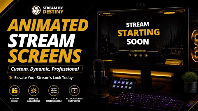 create animated stream screens for twitch creators