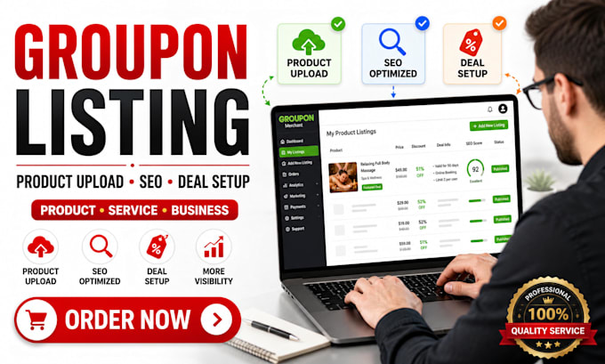 create groupon seo listing optimize business ebay amazon product cross listing
