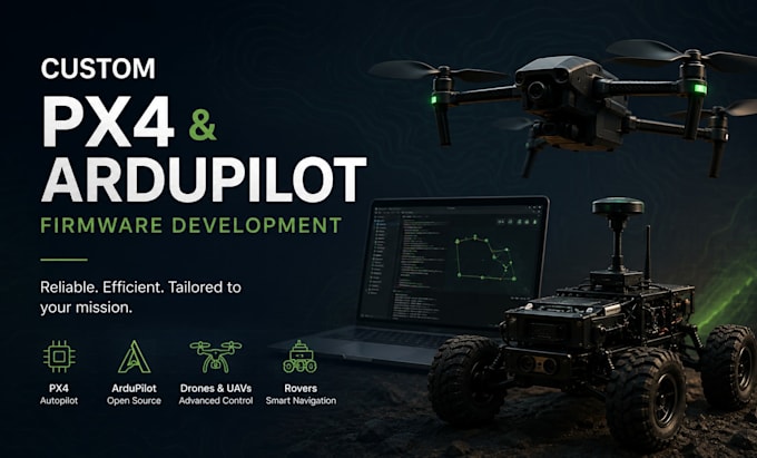 develop custom pxa and ardupilot firmware for drones, uavs and rovers