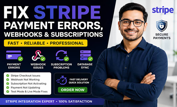 fix stripe payments and webhooks  in lovable, supabase, bolt or replit
