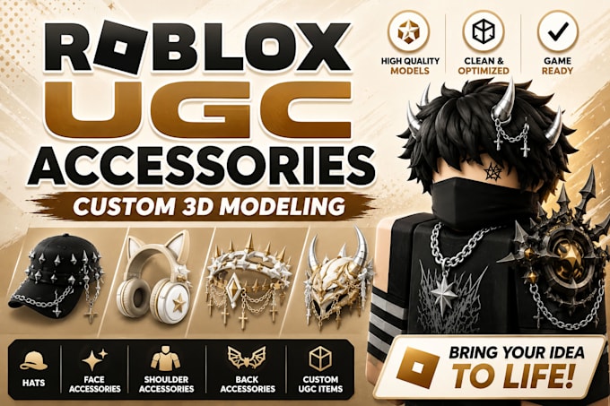 model custom roblox ugc accessories in blender