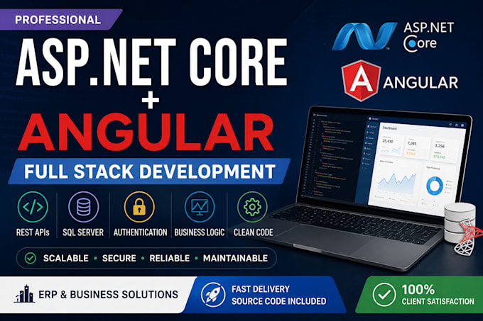 develop asp net core and angular web applications