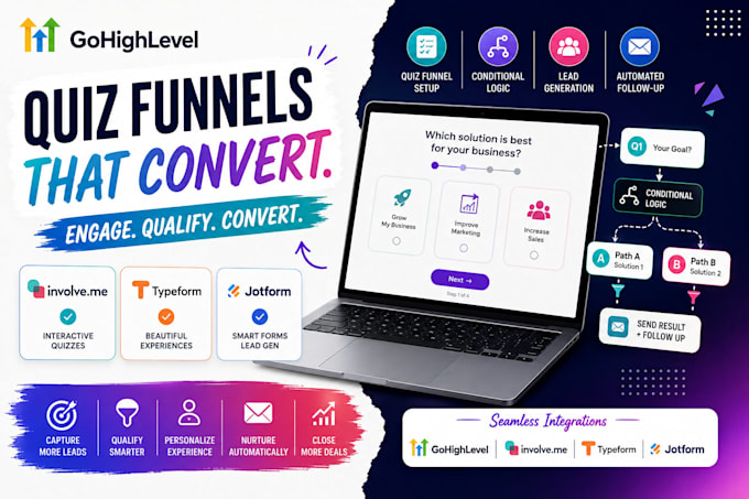 build involve me typeform quiz funnel setup conditional logic jotform lead form