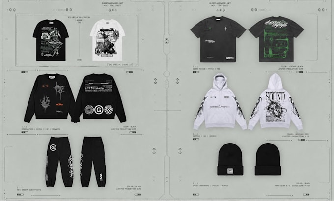 create professional fashion tech pack and clothing tech pack designs