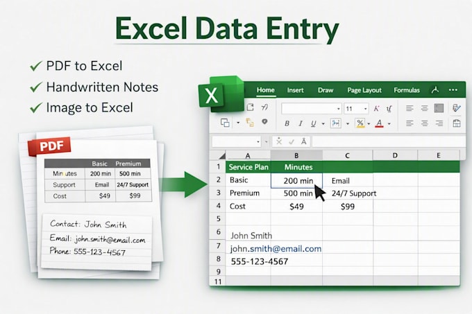 do excel data entry, data cleaning, and web reserch