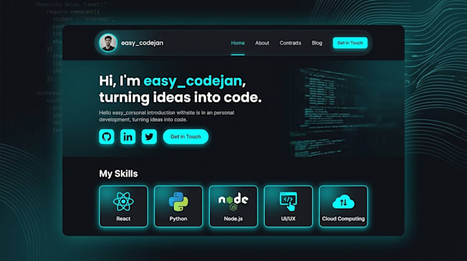 create a responsive developer portfolio website