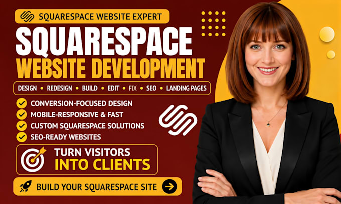 build squarespace website design redesign squarespace seo landing page expert