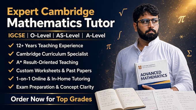 provide expert online maths tutoring and custom worksheet for o level a level