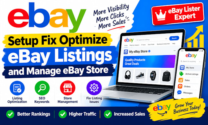 setup fix optimize ebay listings and manage ebay store ebay lister expert