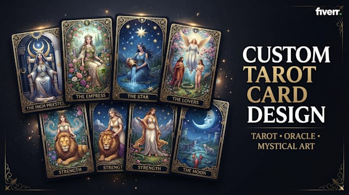 design custom tarot cards, oracle cards