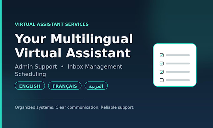 be your multilingual virtual assistant for admin support