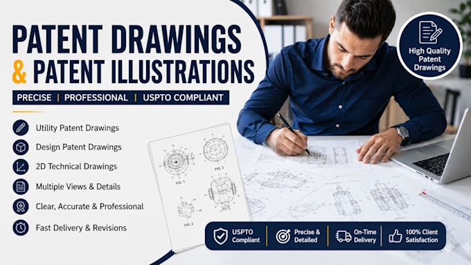 create professional patent drawings and patent illustrations