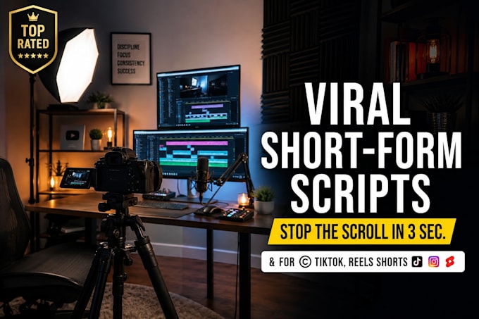 write viral short form video scripts for tiktok reels youtube