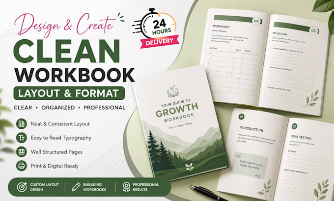 design and create a clean workbook layout and format