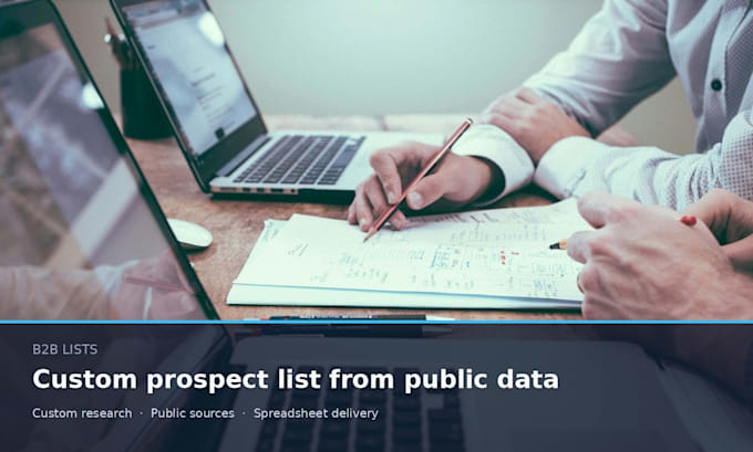 research a custom b2b prospect list from public data