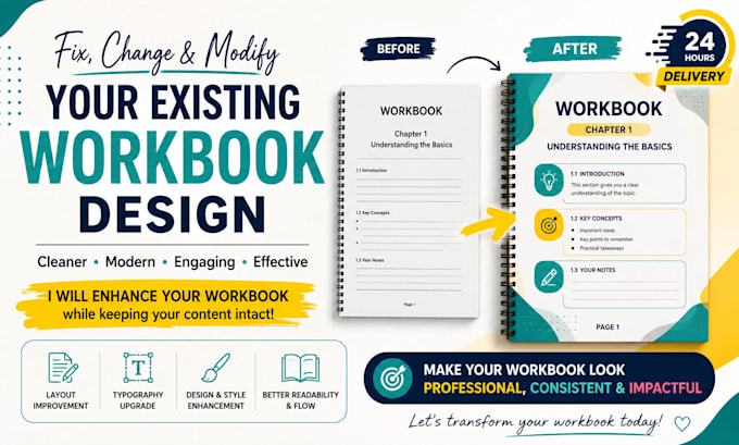 fix change and modify your existing workbook design