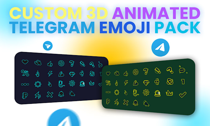 make custom 3d animated telegram emojies