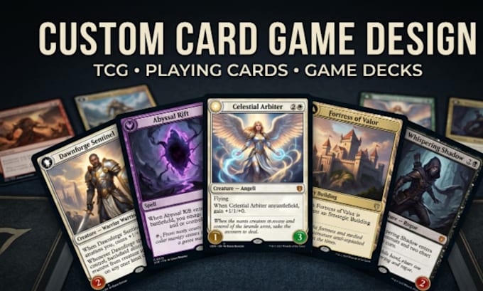 design custom card game cards and decks