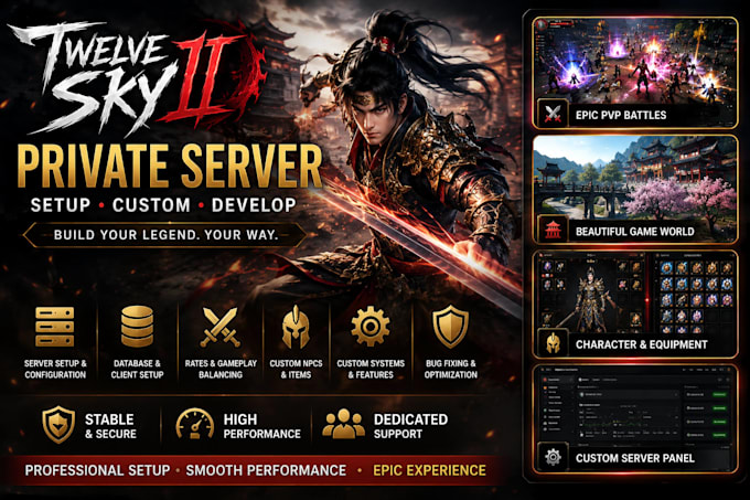 build, setup and customize a twelve sky 2 private server
