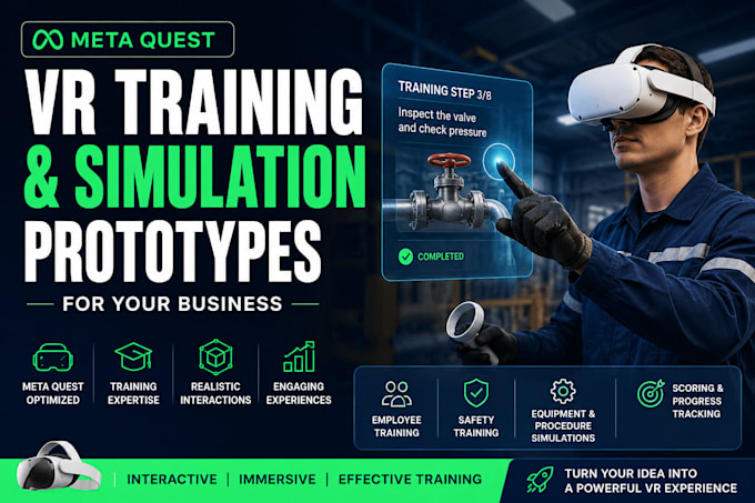 build meta quest VR training simulation prototype, improve training experience
