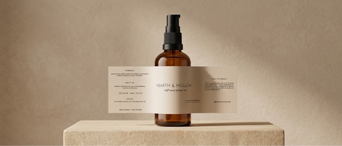 design product label for supplement, food, or skincare