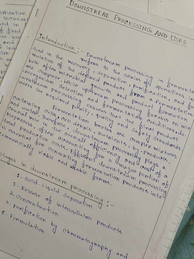 handwrite neat study notes for students