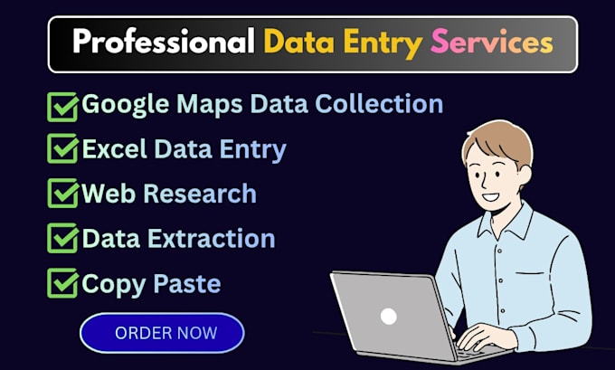 be your VA for google maps data entry, web research and web scraping