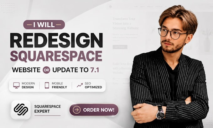 redesign squarespace website or update squarespace to 7 1