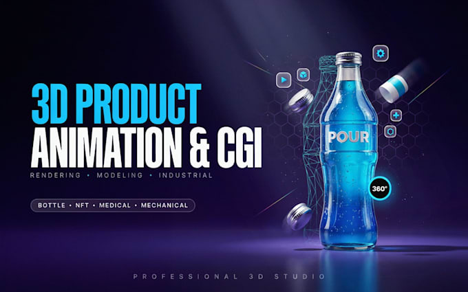 3d product animation video 3d product rendering cgi animation 3d nft solidworks