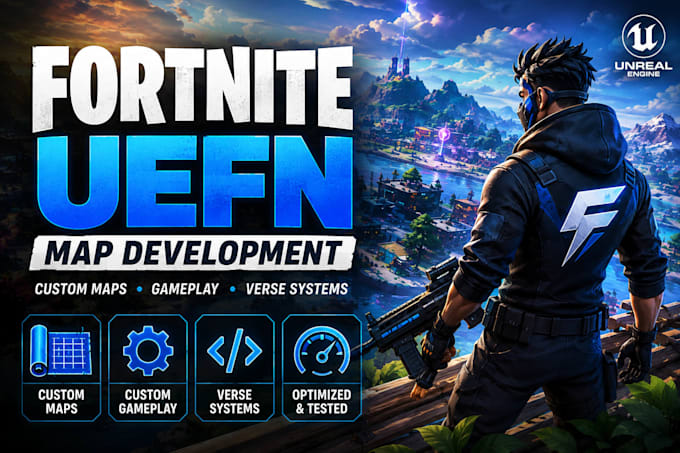 create a professional fortnite uefn map with custom gameplay