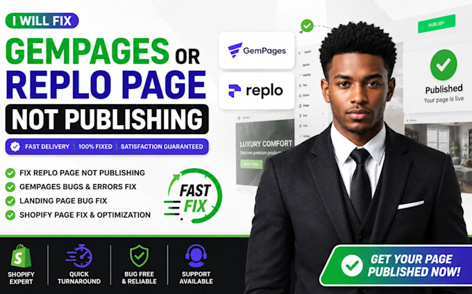 fix gempages or replo page not publishing