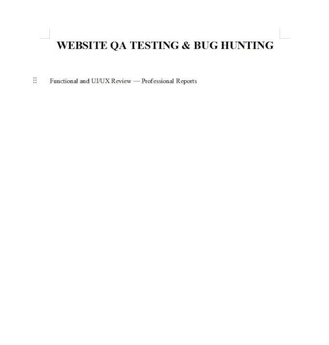 do accurate website QA testing and bug hunting