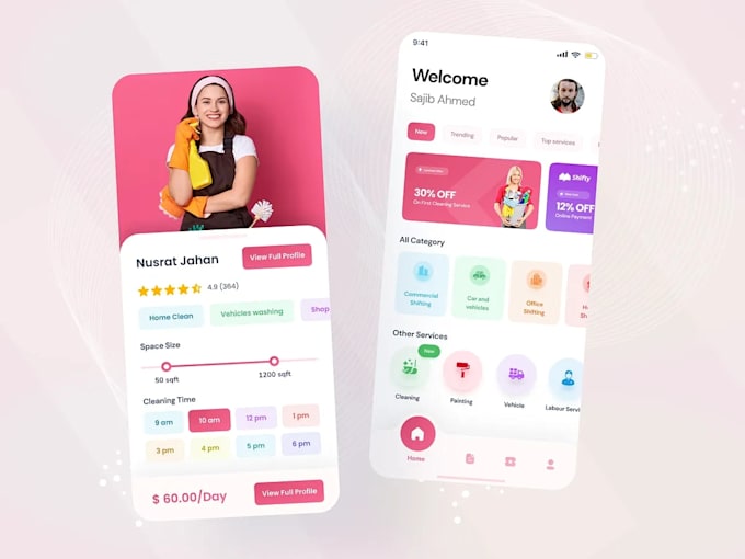build custom online cleaning app, service booking app or booking system