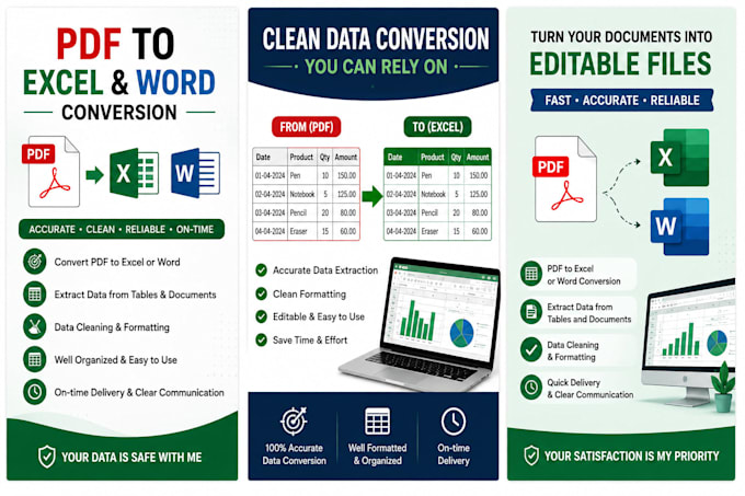 convert PDF to editable excel or word