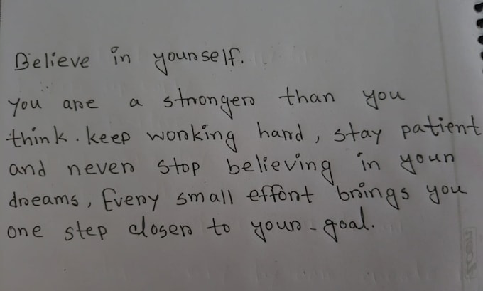provide beautiful handwritten notes and letters