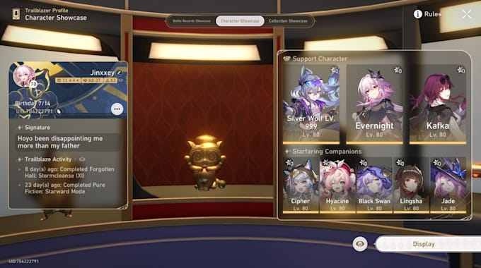 farm materials, level up your character and do events