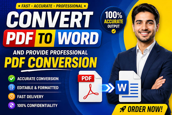 convert PDF to word and provide professional PDF conversion