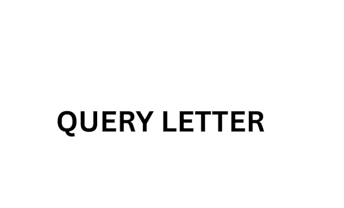 write query letter for your manuscript
