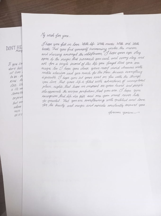 write anything custom with my elegant handwriting