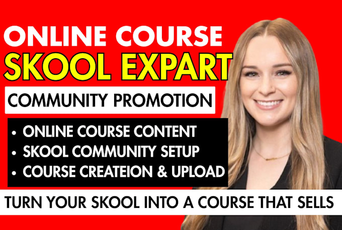 setup skool online course, skool online community, skool course creation