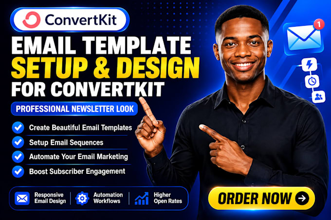 setup convertkit newsletter, landing page and email automation