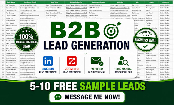 build targeted linkedin lead generation verified email list business leads