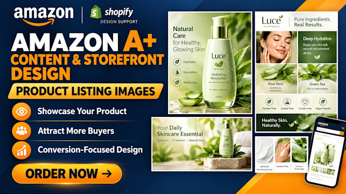 design high converting amazon listing image and premium a plus content