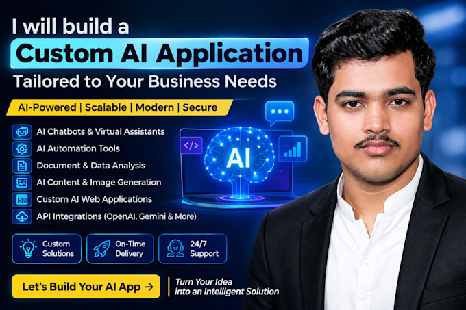 build a custom ai application, ai web app, or ai software
