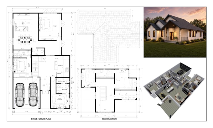 draw residential 2d floor plans for permit