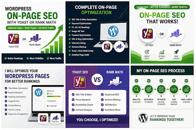 do wordpress on page SEO with yoast or rank math