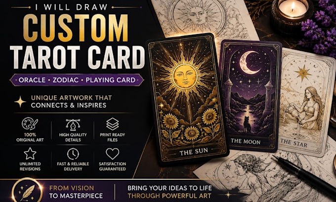 design custom tarot and oracle card