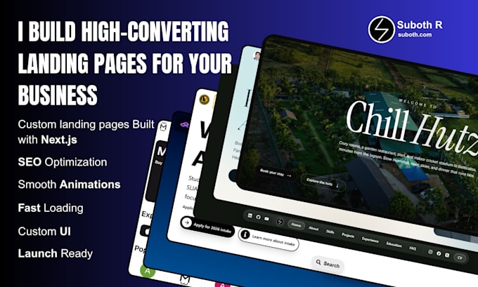 build a premium high converting nextjs landing page