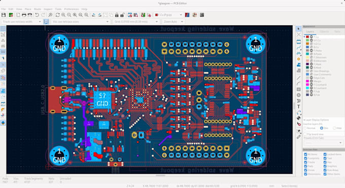design custom pcb, schematic and pcb layout in kicad or altium