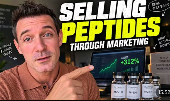 setup, manage a converting telegram peptide group for peptide marketing, peptide
